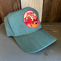 JOSHUA TREE NATIONAL PARK :: 5 panel Stone Washed Canvas 2-Tone - Moss/Moss Braid