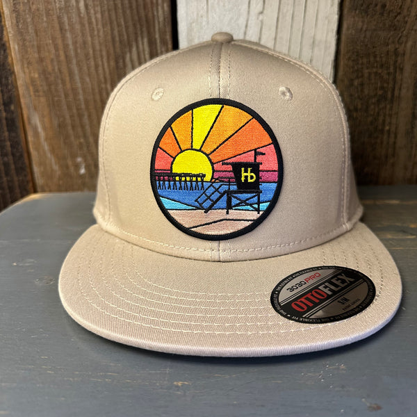 Hermosa Beach OBLIGATORY SUNSET :: OTTO FLEX 3030 PRO Baseball Hat - Khaki