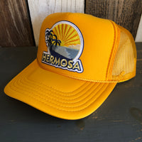Hermosa Beach FIESTA High Crown Trucker Hat - Gold