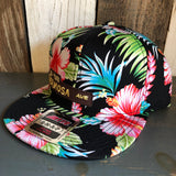 Hermosa Beach HERMOSA AVE Hawaiian Pattern 6 Panel Mid Profile Snapback Hat - A ‘o ia (Flat Brim)