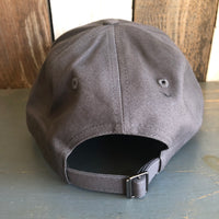 Hermosa Beach WELCOME SIGN - 6 Panel Low Profile Baseball Cap Adjustable Lightweight Metal Buckle - Charcoal Grey