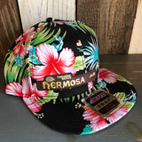 Hermosa Beach HERMOSA AVE Hawaiian Pattern 6 Panel Mid Profile Snapback Hat - A ‘o ia (Flat Brim)