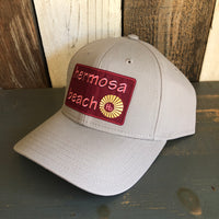 Hermosa Beach WELCOME SIGN - 6 Panel Low Profile Baseball Cap Adjustable Lightweight Metal Buckle - Grey