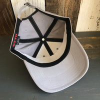 Hermosa Beach WELCOME SIGN - 6 Panel Low Profile Baseball Cap Adjustable Lightweight Metal Buckle - Grey