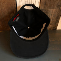 Hermosa Beach SOUTH BAY SURF (Multi Colored Patch) 5 Panel Low Profile Style Dad Hat - Black