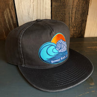 Hermosa Beach TUBULAR 5 Panel Low Profile Style Dad Hat - Charcoal Grey