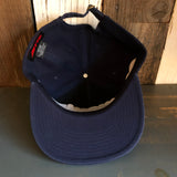 Hermosa Beach SOUTH BAY SURF (Navy Colored Patch) - 5 Panel Low Profile Style Dad Hat - Navy