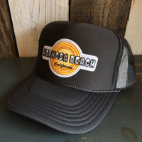 Hermosa Beach HIGH HEAT High Crown Trucker Hat - Charcoal (Curved Brim)