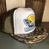 Hermosa Beach FIESTA Trucker Hat - CAMOUFLAGE Khaki/Brown/Light Olive Green/White