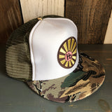 Hermosa Beach SUNBEAMS Trucker Hat - CAMOUFLAGE Khaki/Brown/Light Olive Green/White