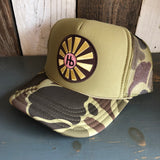 Hermosa Beach SUNBEAMS Trucker Hat - CAMOUFLAGE Green/Light Loden/Green