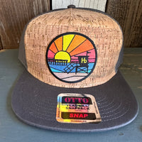 Hermosa Beach OBLIGATORY SUNSET Premium Cork Trucker Hat (Grey)