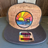 Hermosa Beach OBLIGATORY SUNSET Premium Cork Trucker Hat (Grey)