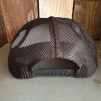 Hermosa Beach OBLIGATORY SUNSET Trucker Hat - Black (Flat Brim)