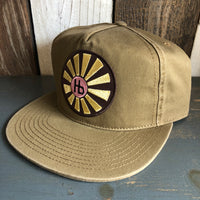 Hermosa Beach SUNBEAMS - 5 Panel Low Profile Style Dad Hat - Coyote Brown