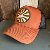Hermosa Beach SUNBEAMS - 5-Panel Structured Poly/Cotton Front Mesh Back -Caramel/Black