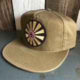 Hermosa Beach SUNBEAMS - 5 Panel Low Profile Style Dad Hat - Coyote Brown