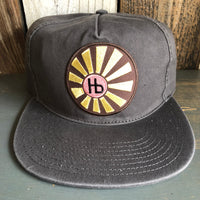 Hermosa Beach SUNBEAMS Premium 5-Panel Low Profile Style Dad Hat - Charcoal Grey