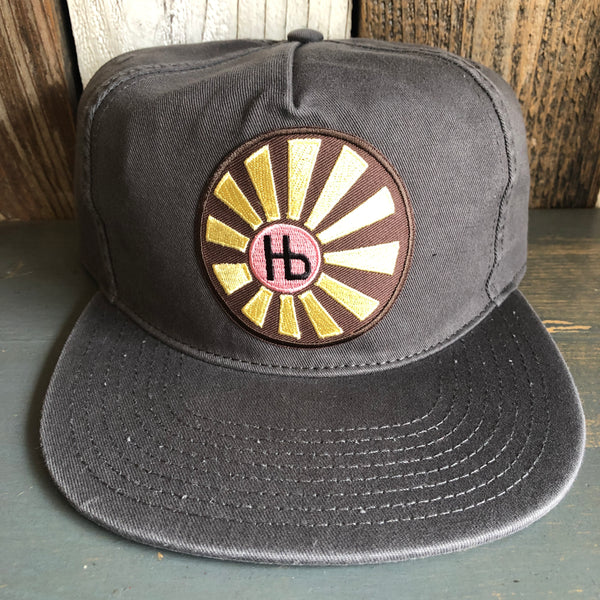 Hermosa Beach SUNBEAMS Premium 5-Panel Low Profile Style Dad Hat - Charcoal Grey