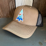 WILDERNESS TREE - 6 Panel Mesh Trucker Hat - Black/Coyote Brown