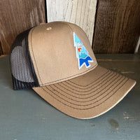 WILDERNESS TREE - 6 Panel Mesh Trucker Hat - Black/Coyote Brown