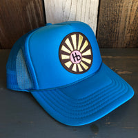 Hermosa Beach SUNBEAMS Trucker Hat - Neon Blue