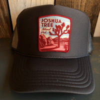 JOSHUA TREE NATIONAL PARK High Crown Trucker Hat - Charcoal (Curved Brim)