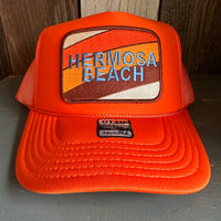 Hermosa Beach GOLF CARTS & YOGA PANTS Trucker Hat - Orange