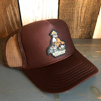 I THINK I LOVE YOU, SMOKEY BEAR High Crown Trucker Hat - Brown