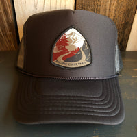 PACIFIC CREST TRAIL High Crown Trucker Hat - Charcoal (Curved Brim)