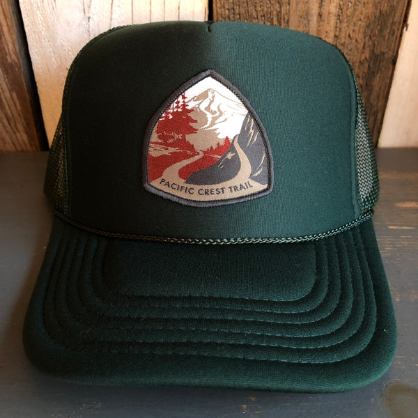 PACIFIC CREST TRAIL High Crown Trucker Hat - Dark Green