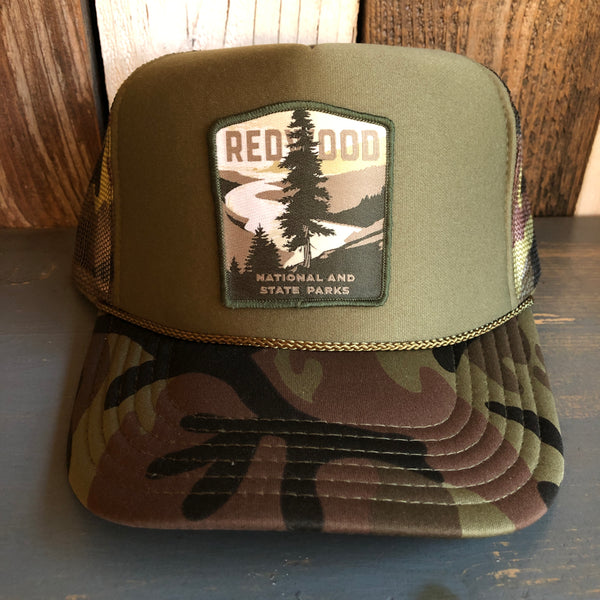 REDWOOD NATIONAL & STATE PARKS Trucker Hat - Camouflage/Olive