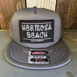 Hermosa Beach ROPER Trucker Hat - Charcoal Grey (Flat Brim)