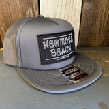 Hermosa Beach ROPER Trucker Hat - Charcoal Grey (Flat Brim)