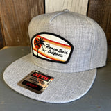 Hermosa Beach RETRO SUNSET Premium 5-Panel Mid Profile Snapback Hat - Grey