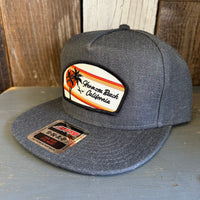 Hermosa Beach RETRO SUNSET 5-Panel Mid Profile Snapback Hat - Heather Black