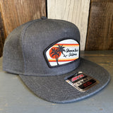 Hermosa Beach RETRO SUNSET 5-Panel Mid Profile Snapback Hat - Heather Black