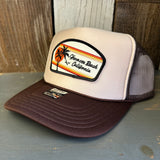 Hermosa Beach RETRO SUNSET Trucker Hat - Brown/Khaki