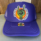 SO FAR :: SO BUENO High Crown Trucker Hat - Purple
