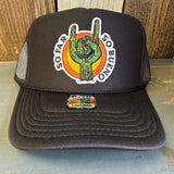 SO FAR :: SO BUENO High Crown Trucker Hat - Black (Curved Brim)