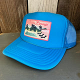 PALM SPRINGS, CALIFORNIA Trucker Hat - Neon Blue