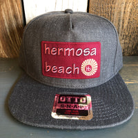 Hermosa Beach WELCOME SIGN 5-Panel Mid Profile Snapback Hat - Heather Black