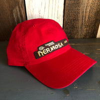 Hermosa Beach HERMOSA AVE 6 Panel Low Profile Dad Hat - Red