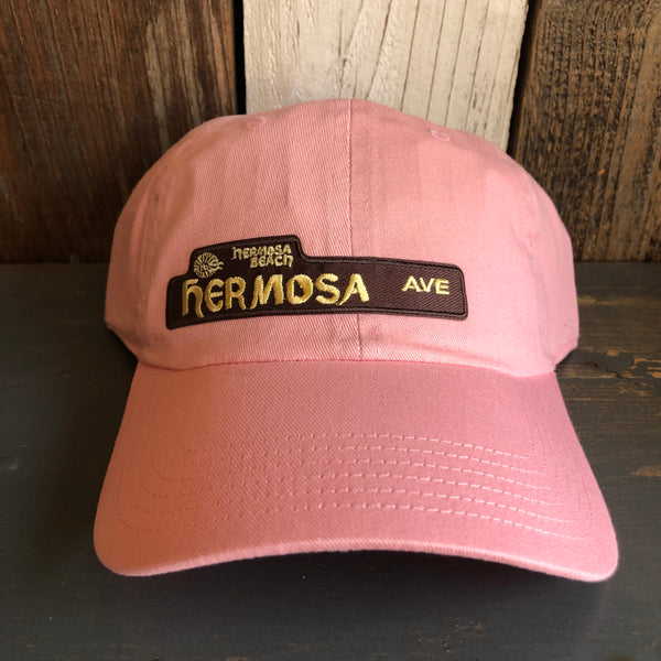 Hermosa Beach HERMOSA AVE 6 Panel Low Profile Dad Hat - Pink