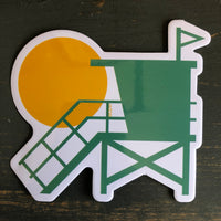 Hermosa Beach Sticker - LIFEGUARD TOWER