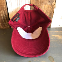 Hermosa Beach WELCOME SIGN 6 Panel Low Profile Style Dad Hat - Maroon