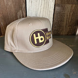 Hermosa Beach THE NEW STYLE :: "FLEX" 6 Panel Mid Profile Flat Visor Baseball Cap - Khaki