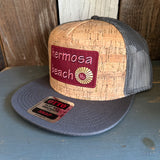 Hermosa Beach WELCOME SIGN Premium Cork Trucker Hat (Grey)
