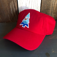 WILDERNESS TREE 6 Panel Low Profile Dad Hat - Red