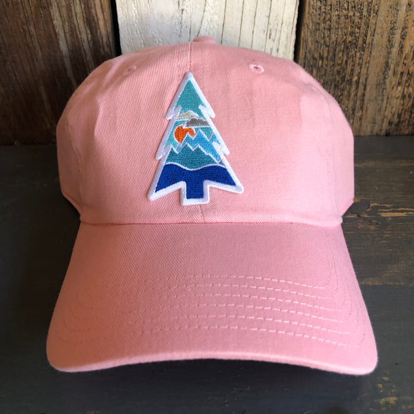 WILDERNESS TREE 6 Panel Low Profile Dad Hat - Pink